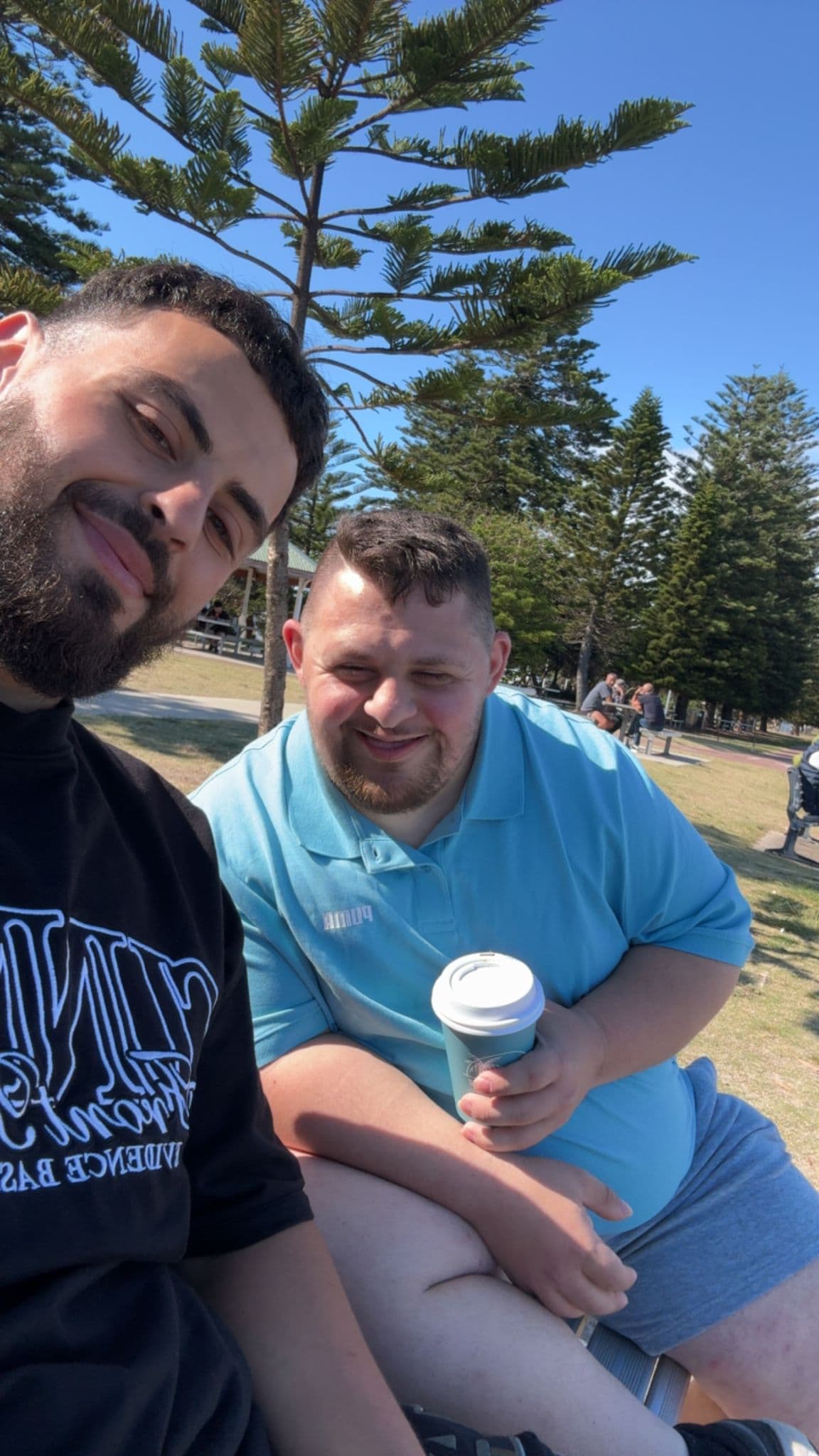 A Supportify support worker and participant on a community outing